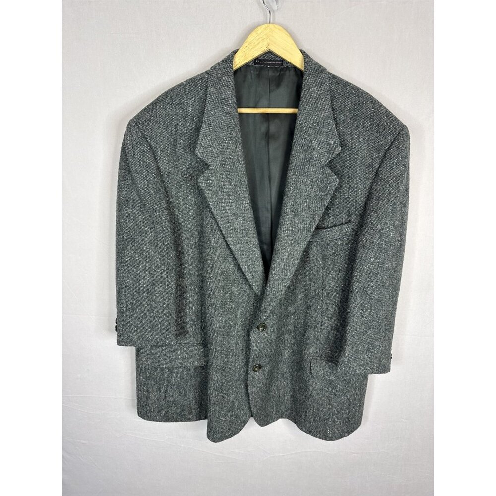 Magee Donegal Tweed Sport Coat‎ 54S  Gray Wool Ireland Very Short